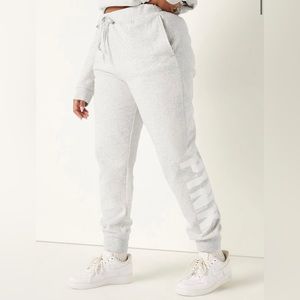 TRADE NOT BUY PINK Victoria’s Secret Grey And Black Fleece Joggers.